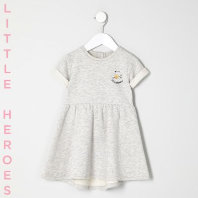 Mini girls grey mini heartbreaker dress